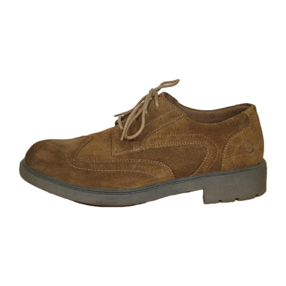 Skechers Mens Wingtip Shoes Size 8.5 Brown Suede Leather‎ Upper Oxfords